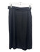 Giorgio Armani Size 42 Black Wool Solid Button Detail Below knee Skirt Black / 42
