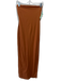 SKIMS Size M Rust Brown Polymide Strapless Fitted Maxi Dress Rust Brown / M
