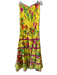 Farm Rio Size S Yellow, Pink & Multi Cotton Strapless Floral Shirred Top Dress Yellow, Pink & Multi / S
