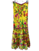 Farm Rio Size S Yellow, Pink & Multi Cotton Strapless Floral Shirred Top Dress Yellow, Pink & Multi / S