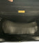 Fendi Black & Gold Leather Gold hardware Basket Weave Top Handle Logo Bag Black & Gold / Medium