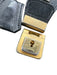 Fendi Black & Gold Leather Gold hardware Basket Weave Top Handle Logo Bag Black & Gold / Medium