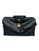Fendi Black & Gold Leather Gold hardware Basket Weave Top Handle Logo Bag Black & Gold / Medium
