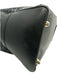 Fendi Black & Gold Leather Gold hardware Basket Weave Top Handle Logo Bag Black & Gold / Medium