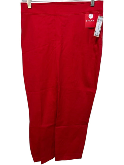 Spanx Size M Red Cotton & Rayon Elastic Waist Straight Leg Pants Red / M