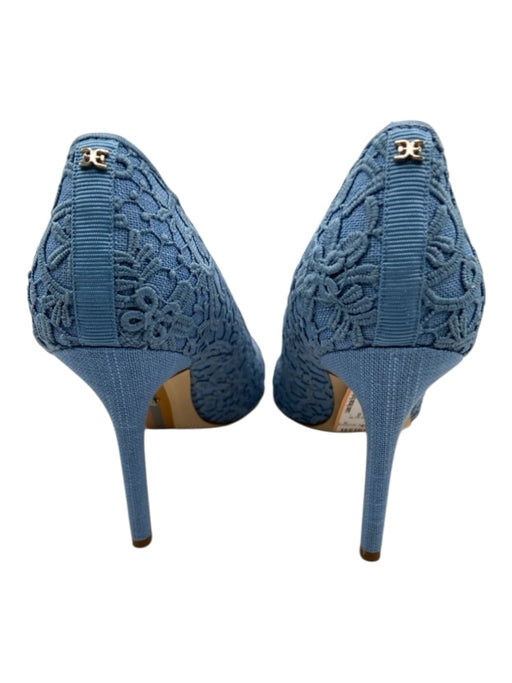 Sam Edelman Shoe Size 7.5 Blue Fabric Pointed Toe Floral Stiletto Shoes Blue / 7.5