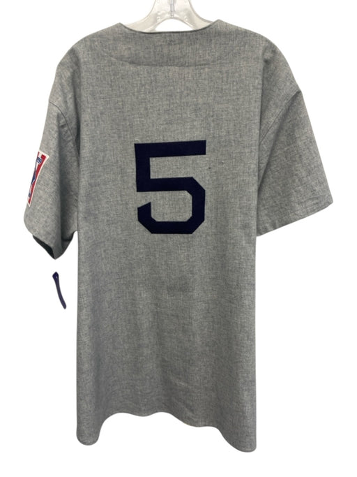 Mitchell & Ness Size 42 Gray & Navy Print Wool Solid Jersey Men's Short Sleeve Gray & Navy Print / 42