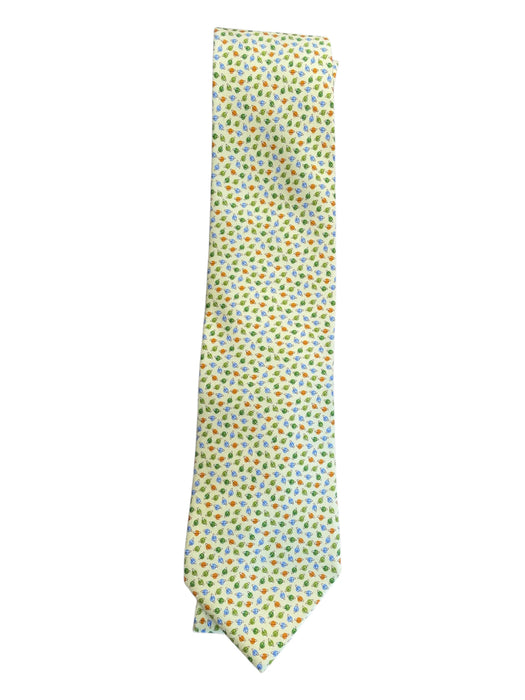 Salvatore Ferragamo Yellow & Multi Silk All Over Print Men's Ties Yellow & Multi