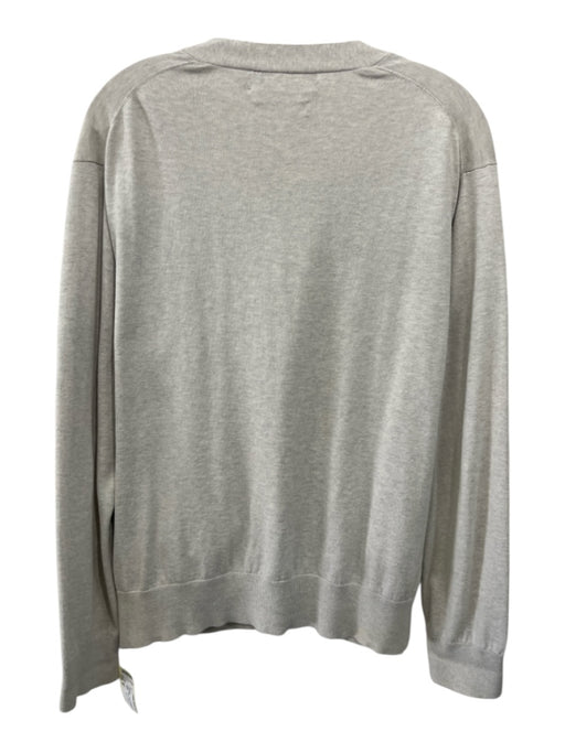 Polo Size M Gray Cotton Solid Cardigan Men's Sweater Gray / M