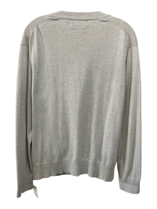 Polo Size M Gray Cotton Solid Cardigan Men's Sweater Gray / M