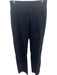 Theory Size 4 Navy & Beige Linen Blend Pinstripe Elastic Waist Mid Rise Pants Navy & Beige / 4