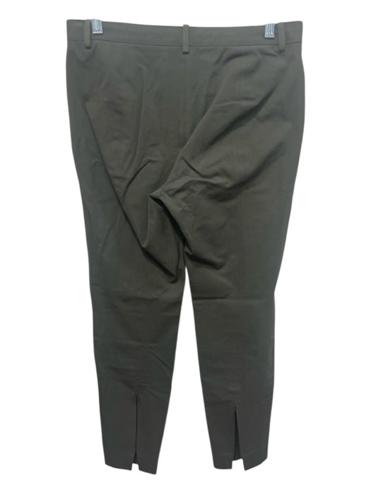 Theory Size 4 Olive Green Cotton Blend Front Seam zip & hook closure Pants Olive Green / 4