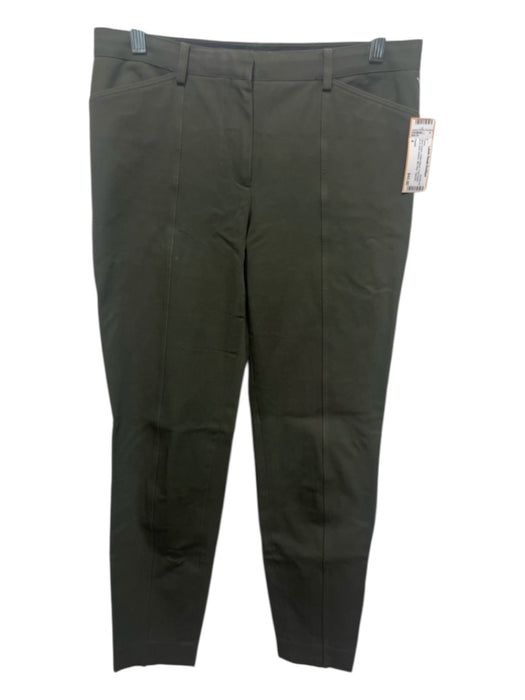 Theory Size 4 Olive Green Cotton Blend Front Seam zip & hook closure Pants Olive Green / 4