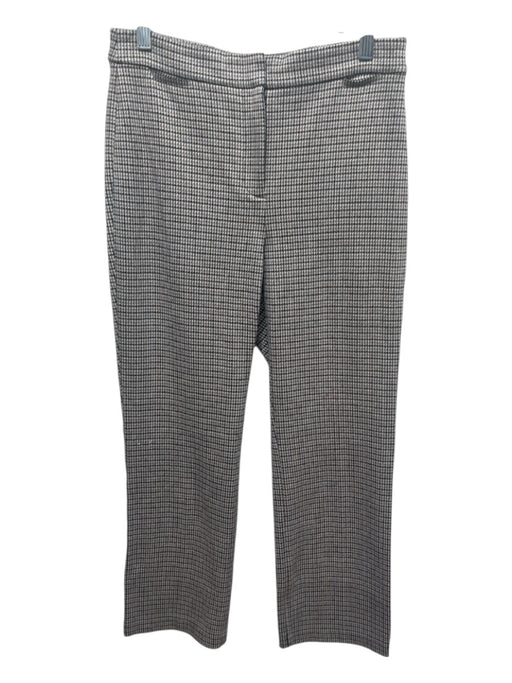 Theory Size 4 Brown, Black & Beige Viscose Blend Knit Houndstooth Mid Pants Brown, Black & Beige / 4