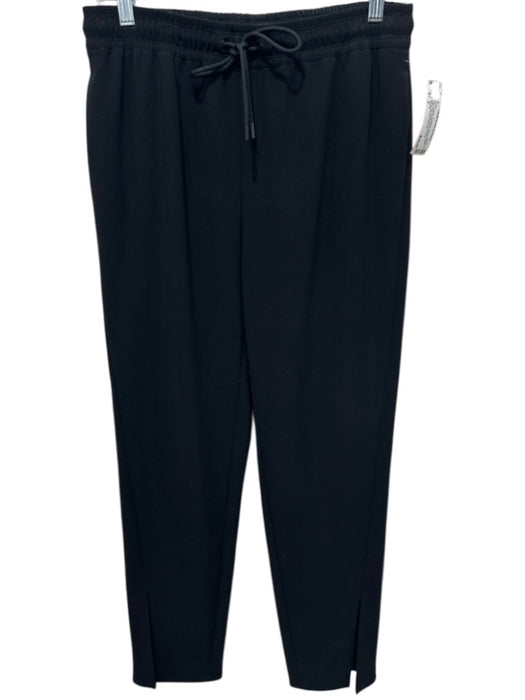 Theory Size 2 Black Triacetate Elastic Waist High Rise Ankle Slit Pants Black / 2