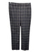 Theory Size 4 Brown, Gray & Black Wool Blend Plaid Double Breast Pant Set Brown, Gray & Black / 4