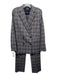 Theory Size 4 Brown, Gray & Black Wool Blend Plaid Double Breast Pant Set Brown, Gray & Black / 4