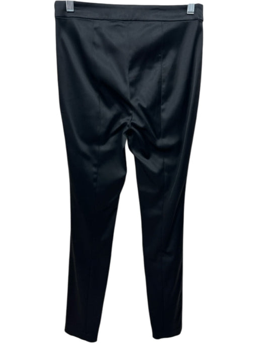 Theory Size 4 Black Acetate Satin Side Zip High Rise Skinny Pants Black / 4