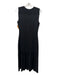 Theory Size 4 Black Silk Sleeveless Paneled Darted Maxi Dress Black / 4