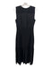 Theory Size 4 Black Silk Sleeveless Paneled Darted Maxi Dress Black / 4