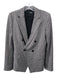 Theory Size 4 Tan, Black & White Wool Blend Boucle Double Breast Lapel Jacket Tan, Black & White / 4