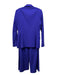 Theory Size 4 Purple Wool Blend Single Breasted Flap Pocket Pleat Pant Set Purple / 4