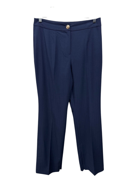 Elie Tahari Size 6 Navy Polyester Single Breasted Gold Button Detail Pant Set Navy / 6