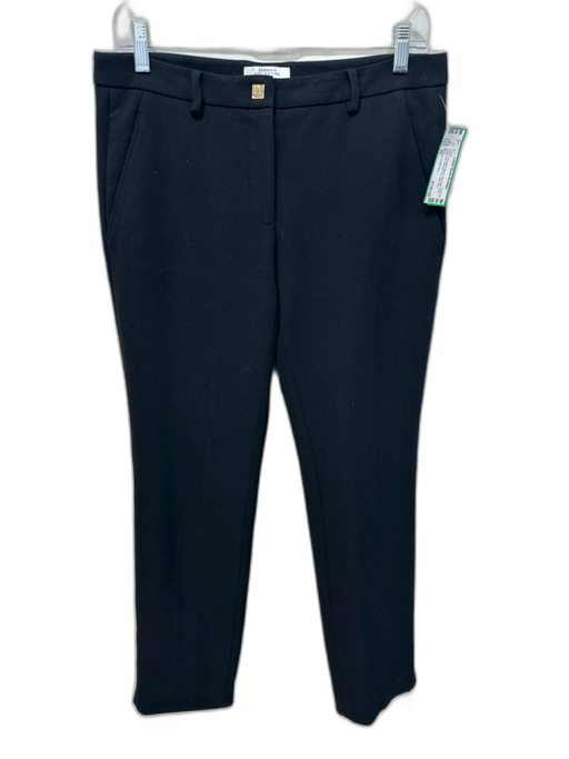 Versace Collection Size 42 Black Polyester Blend Mid Rise Gold Hardware Pants Black / 42