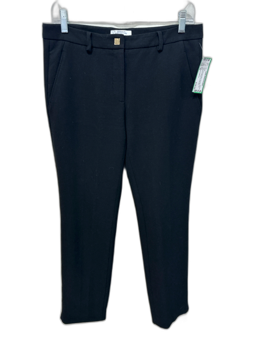 Versace Collection Size 42 Black Polyester Blend Mid Rise Gold Hardware Pants Black / 42