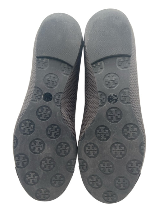 Tory Burch Shoe Size 6 Black, Gray & Gold Leather Spotted Round Toe Flats Black, Gray & Gold / 6