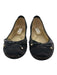 Jimmy Choo Shoe Size 37 Black & Gold Patent Leather Fabric Tiger Trim Flats Black & Gold / 37
