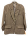 Dolan Size XXS Taupe Poly Blend Zip Pocket Lapels 2 Button Slit Pockets Blazer Taupe / XXS