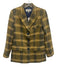 Daniel Rainn Size XS Yellow & Navy Poly Blend Lapels Plaid 3 Button Blazer Yellow & Navy / XS