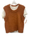 Pilcro Size S Orange & White Acrylic & Polyester Sweater Vest Layered Top Orange & White / S