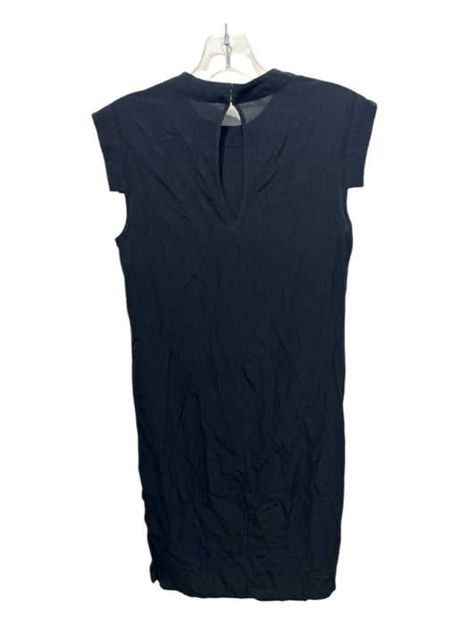 ALLSAINTS Size 2 Black Silk Keyhole Back Cap Sleeve Tunic Dress Black / 2
