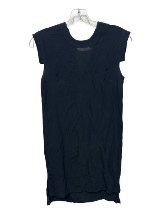 ALLSAINTS Size 2 Black Silk Keyhole Back Cap Sleeve Tunic Dress Black / 2