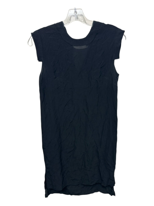 ALLSAINTS Size 2 Black Silk Keyhole Back Cap Sleeve Tunic Dress Black / 2