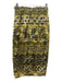 Scanlan Theodore Size XS Yellow, Black, White Abstract Fringe Midi Skirt Yellow, Black, White / XS