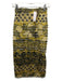 Scanlan Theodore Size XS Yellow, Black, White Abstract Fringe Midi Skirt Yellow, Black, White / XS