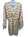 Liliana Meza Size XS Pink, Orange, Green Polyester Satin Crab Long Sleeve Dress Pink, Orange, Green / XS