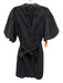Rails Size Small Faded Black Cotton Denim Snap Button Short Balloon Sleeve Dress Faded Black / Small