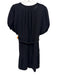 Velvet by Graham & Spencer Size XS Black Cotton Short Sleeve Gathered Dress Black / XS