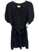Velvet by Graham & Spencer Size XS Black Cotton Short Sleeve Gathered Dress Black / XS