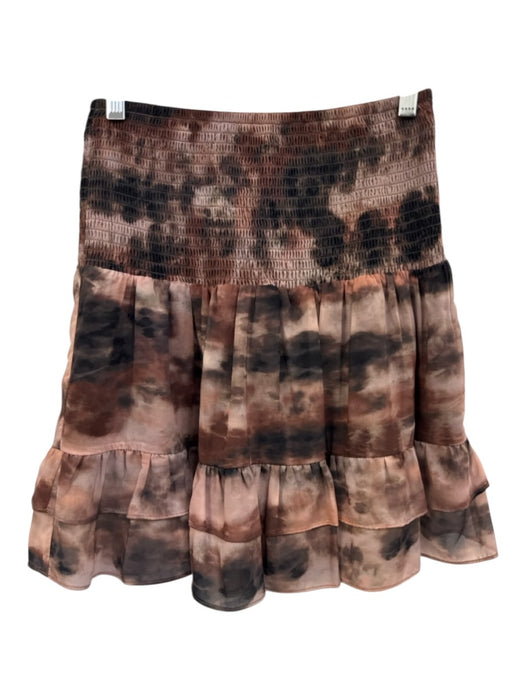 Molly Bracken Size Small Pink, Brown, Black Polyester Long Sleeve Skirt Set Pink, Brown, Black / Small