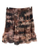 Molly Bracken Size Small Pink, Brown, Black Polyester Long Sleeve Skirt Set Pink, Brown, Black / Small