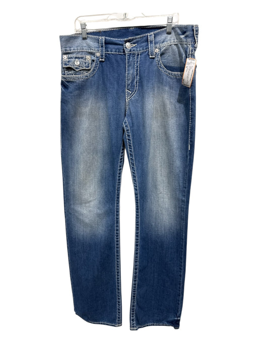 True Religion Size 34 Light Wash Cotton Blend Solid Wide Leg Jean Men's Pants Light Wash / 34