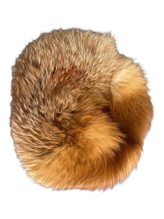No Brand Auburn Fox Fur Fuzzy Circle Lined Hat Auburn / One Size