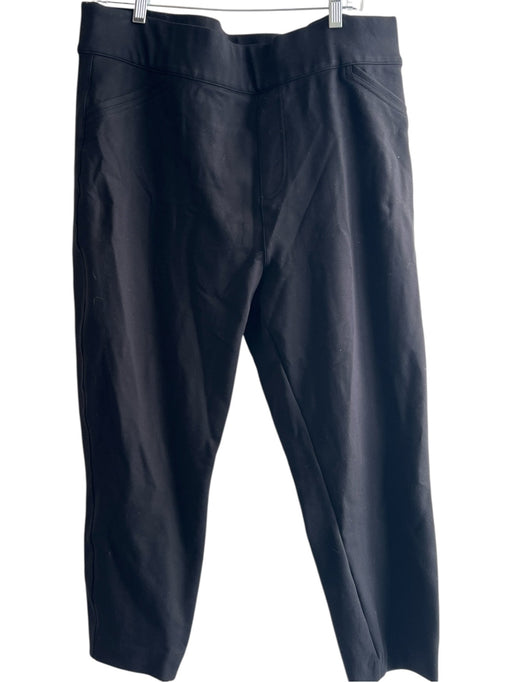 Spanx Size 2X Black Rayon Blend Elastic Waist High Rise Back Pocket Pants Black / 2X