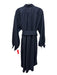 Ann Mashburn Size L Navy Wool Blend Long Sleeve Button Up & Collar Dress Navy / L