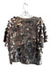 J Crew Size XL / 34 Champagne Cotton Sequin Matte Short Seam Ribbed Detail Top Champagne / XL / 34